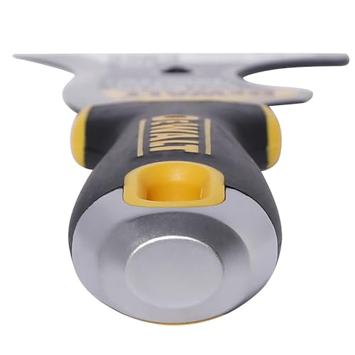 DEWALT 9-in-1 Painter's Tool | Straight Scraper, Curved Scraper, Gouger, Roller Cleaner, Can Opener, Bottle Opener, Nail Puller, Screwdriver, Hammer | Carbon Steel w/Soft Grip Handle | DXTT-2-200