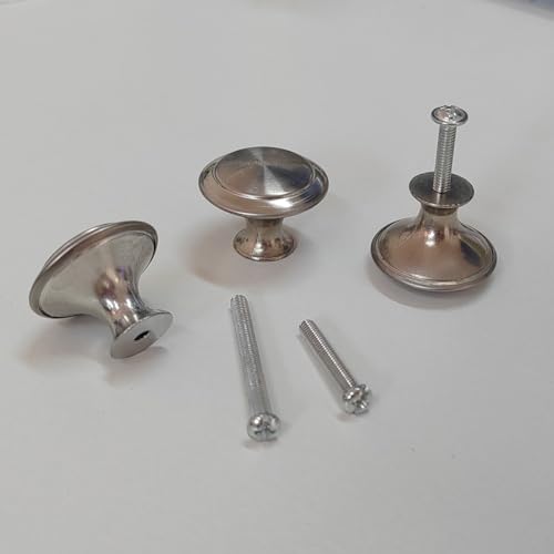 12 Pack Kitchen Cabinet Knobs, Dresser Drawer Knob with Screws, Round Cabinet Knobs, Round Drawer Knob (Silver) - color: Silver