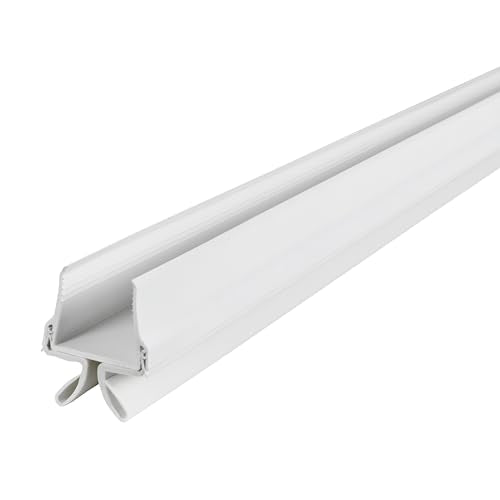 M-D Building Products Vinyl Cinch U-Shape Door Bottom Seal, Slide-On Weatherstripping Draft Stopper, Easy to Install, Fits 32” x 1-3/8” Doors, Fills 1/2”- 1-1/2” Gaps, 43398, White - color: White, size: 32 Inch