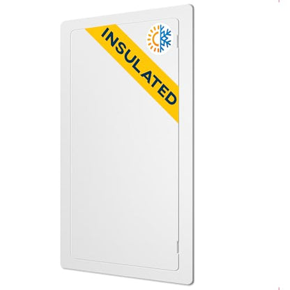 Access Panel for Drywall - 6 x 9 inch - Insulated - Wall Hole Cover - Access Door - Plumbing Access Panel for Drywall - Heavy Durable Plastic White - size: 6 x 9 Insulated