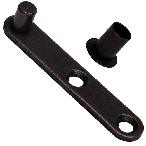 5 Pack Rok Hardware Center Pivoting Hinge, Hidden Door Kit, Pivot Hinges for Cabinet Doors, Statuary Bronze Finish - SH1602L