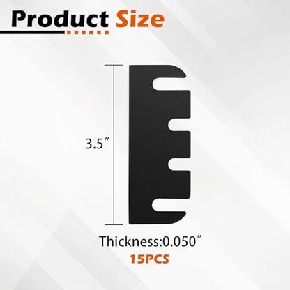 15 Pack Door Hinge Shims for Door Hinge Repair Kit, 0.050 Inch Thickness, 3.5 Inch Hinge Shims