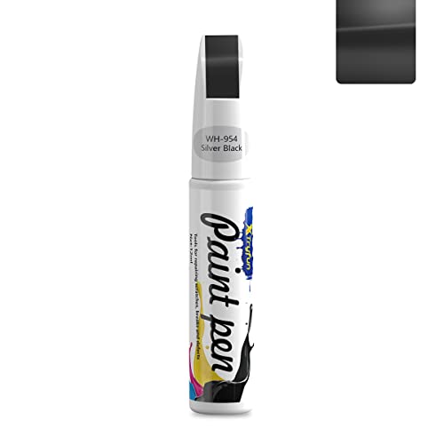 Touch Up Paint for Cars Paint Scratch Repair, Waterproof Auto Scratch Remover Pen (Silver Black) - color: Silver Black