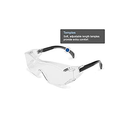 Gateway Safety 6983 Cover2 Safety Glasses Protective Eye Wear - Over-The-Glass (OTG), Gray Lens, Black Temple, 10 Pair - color: Smoke, size: 10 Pair