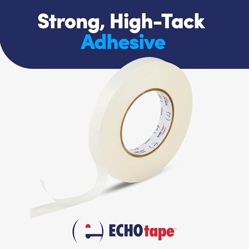 ECHOtape DC-T274A General Purpose Frosted Clear Double Sided Tape for Mounting & Bonding | Double Sided Tape for General Purpose Bonding | Thin Adhesive Tape, 0.94 in x 54.6 yds - size: .94 in x 54.6 yds / 24mm x 50m