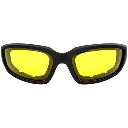 Global Vision Eyewear Kickback Sunglasses with EVA Foam - color: Yellow Lens