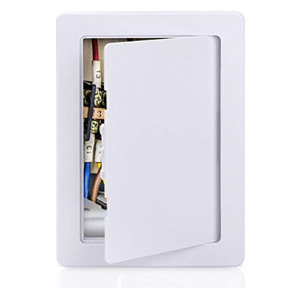 Plumbing Access Panel for Drywall 6 x 9 Inch Plastic Access Door Removable Wall Access Panel Ceiling Reinforced Hinged Durable White - size: 6 x 9 Inch