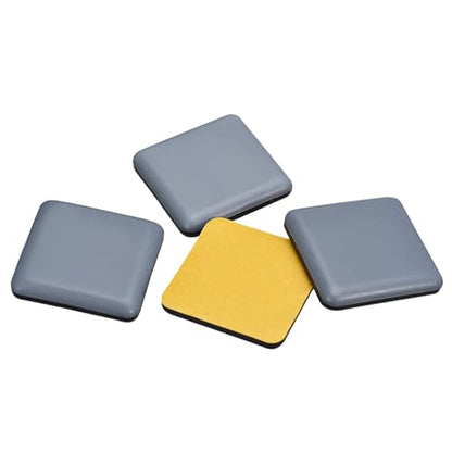 uxcell Furniture Sliders, 4Pcs 1-4/7"x1-4/7 - PTFE Square Appliance Slider, Self-Adhesive Chair Glides, Chair Leg Floor Protector for Carpet Hardwood Floor - size: 1 4/7" X 1 4/7"