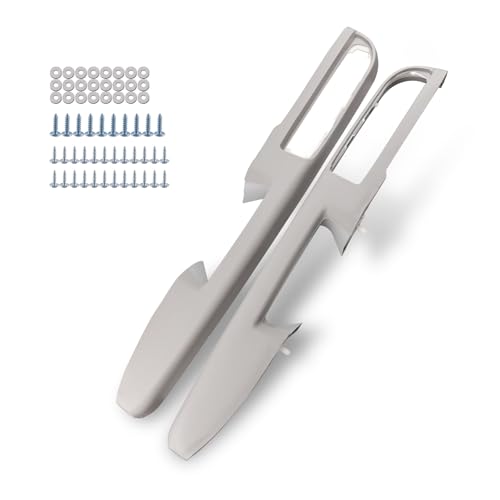 926-740 Front Driver & Passenger Side Armrest with Door Release Handle Above Armrest 27inch Left Right Fir for Chevrolet Chevy GMC Sierra Silverado Tahoe Suburban 2010-2014 Replace OE# 84127280 - color: Gray, size: Driver & Passenger Side