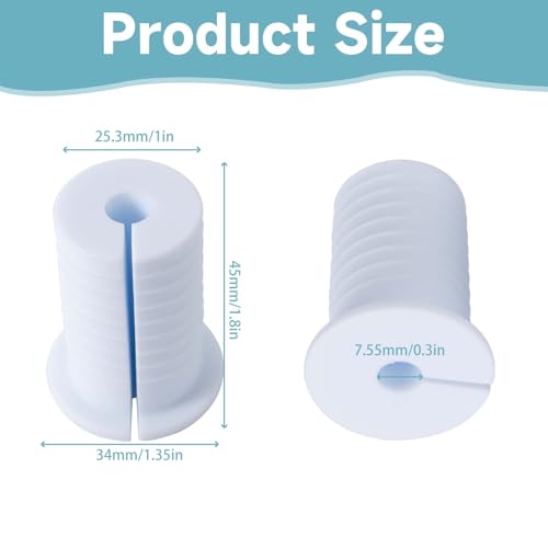 6 Pcs Starlink Cable Grommet for 1 Inch Wall Hole, Starlink Wall Grommet, Perforated Silicone Grommet, Cable Punch Grommet, Wall Grommet for Starlink Ethernet Cable（White