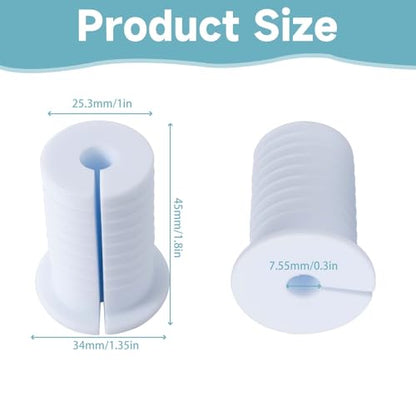 6 Pcs Starlink Cable Grommet for 1 Inch Wall Hole, Starlink Wall Grommet, Perforated Silicone Grommet, Cable Punch Grommet, Wall Grommet for Starlink Ethernet Cable（White