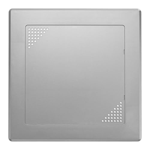 M METERXITY 1-Pack Access Panel for Drywall, 6x6 Inch Plastic Self Adhesive Wall Hole Cover Access Doors for Wiring Cable/Ceiling, Removable Plumbing Wall Panel [Grey, Vented Square] - color: Gray