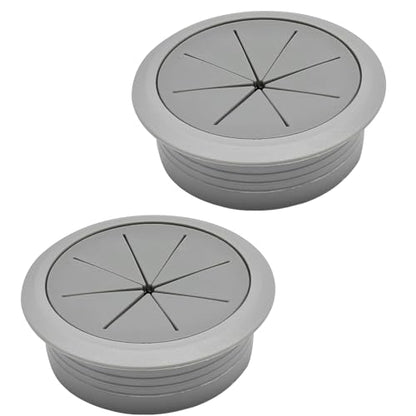 Desk Grommet 2-1/16" (53 mm), Desk Hole Cover for Cables Dark Grey, Cable Grommet ABS Plastic, Desk Hole Grommet for Office and Home Table Cable, Detachable & Flexible Cable Cord Organizer-2 Pcs - size: 2-1/16"(53 mm)-2Pcs, style: Dark Grey