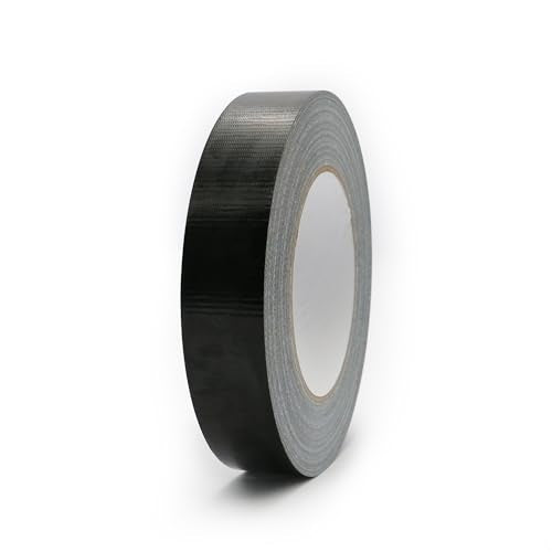 Duct Tape 1 Inch X 44 Yards, 8.5 mil Thickness, Heavy Duty Black Duct Tape, No Residue, Waterproof, Tear by Hand for Repairs, Industrial, Professional Use - color: Black, size: 1 inch X 44 Yards
