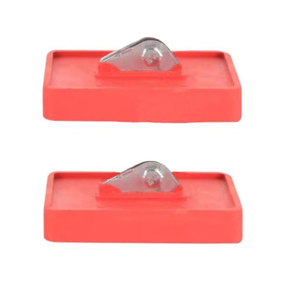 Extension Ladder Replacement Shoe Kit, Extension Ladder Feet Foot Pads Cover, Ladder Accessories Parts (Red) - color: Red