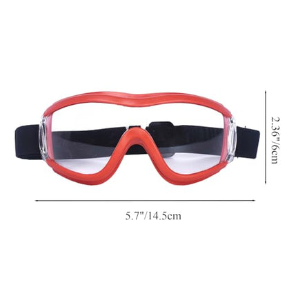 Kids Anti-fog Safety Goggles, Kids Lab Goggles, Adjustable, Compatible with Nerf Gun - color: Red