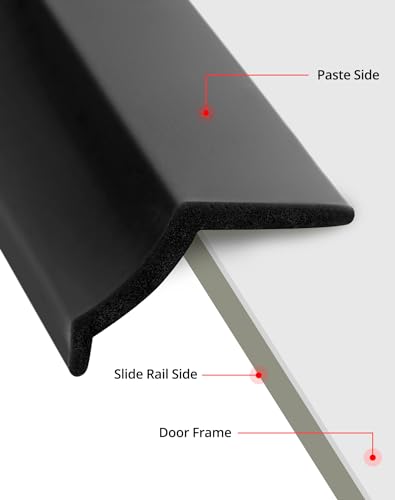 QWORK 20 Ft Rubber Universal Garage Door Bottom Seal - Weatherproofing Insulation Strip with Self-Adhesive Design and Easy Installation Kit - Durable Garage Door Weather Stripping
