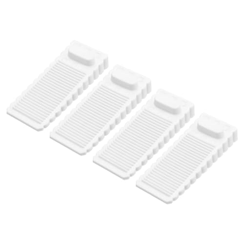 uxcell 4 Pcs Door Stoppers for Bottom of Door, 1.57 Inch Door Stops, Rubber Door Stopper Wedge Anti Slip, Window Stopper Door Stackable, White - color: White