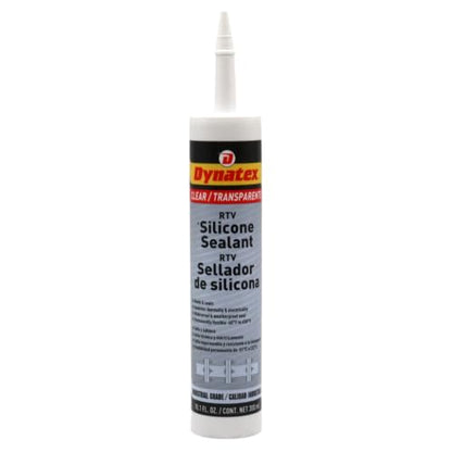Dynatex 143381 Industrial Grade Silicone Sealant, Clear, Marine Caulk, 300ml Cartridge - Bonds, Seals, Protects - Waterproof, Weatherproof, Thermally and Electrically Insulating, Permanently Flexible