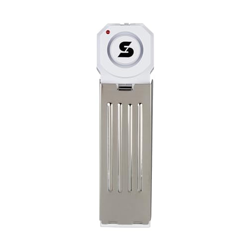SABRE 120 dB Wedge Door Stop Security Alarm, Extremely Loud Wireless Alarm Siren Audible Up To 1,500 Ft., Non-Skid Pad, Compact Alarm Great for Home, Travel, Apartment or Dorm - color: White