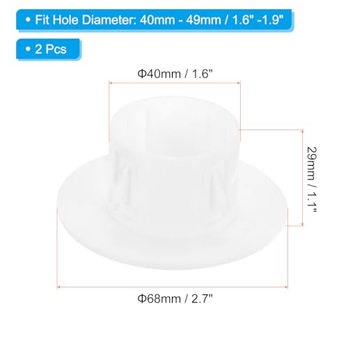 PATIKIL Air Conditioning Wall Hole Cover, 2Pcs Air Conditioner Blocking Hole Plug Decoration Water Pipe Sealing Plate Cover for 1.6" - 1.9" Diameter Hole, White - size: 1.6" - 1.9"