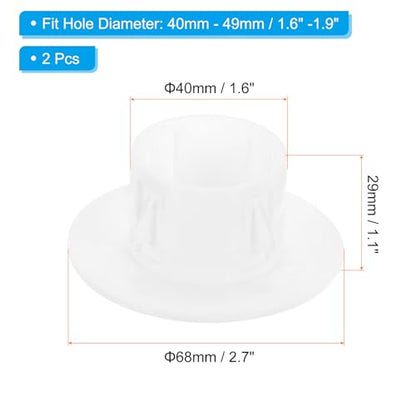 PATIKIL Air Conditioning Wall Hole Cover, 2Pcs Air Conditioner Blocking Hole Plug Decoration Water Pipe Sealing Plate Cover for 1.6" - 1.9" Diameter Hole, White - size: 1.6" - 1.9"