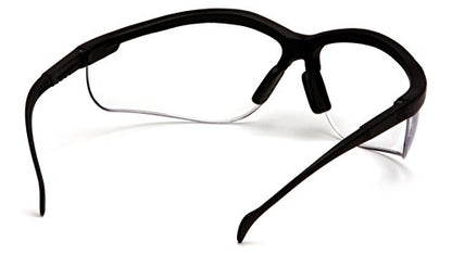 Pyramex Venture II Safety Eyewear, Indoor/Outdoor Mirror Anti-Fog Lens - color: Clear Lens/ Black Frame