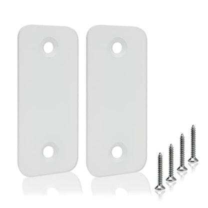 Door Edge Latch Hole Cover Plate for Deadbolt, Stainless Steel Door Edge Hole Filler Plate to Hide Unused Latch Holes, 1" x 2-1/4" (57 x 25 mm) (White, 1" x 2-1/4") - color: White