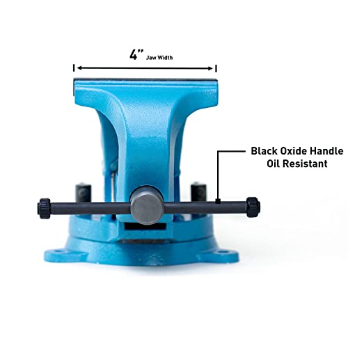 Capri Tools 10515 Ultimate Grip Forged Steel Bench Vise, 4" - size: 4"