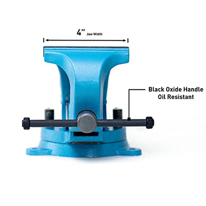 Capri Tools 10515 Ultimate Grip Forged Steel Bench Vise, 4" - size: 4"