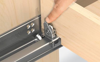 Bundle - 15" BLUM Tandem Drawer Slides with BLUMOTION. Includes Slides 563H, Locking Devices, Rear Mounting Brackets, Screws and Instructions.