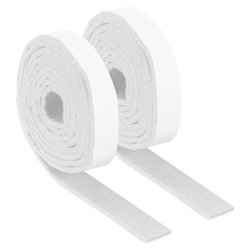 uxcell Felt Strips with Adhesive Backing, 2 Rolls 3/4" x 39" x 0.12" Anti Scratch Furniture Felt Tapes Self-Stick Pads for Protecting Hardwood Floor, White - color: White, size: 1/2"x60"x0.12"