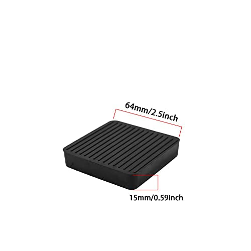 Non Slip Furniture Pads, SAFYY Square Rubber Anti Skid Caster Cups Leg Coasters, Couch, Chair, Feet, and Bed Stoppers with Anti-Sliding Floor Grip, Furniture Floor Protectors - size: 2.5'' Black 4 Pack