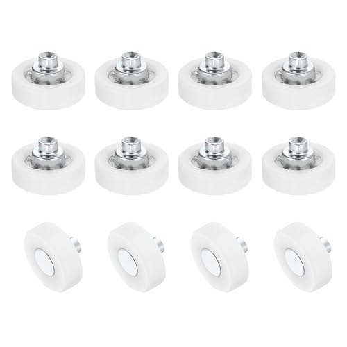 uxcell 12Pcs Drawer Rollers, 19mm Plastic Positioning Pulleys Small Drawer Pulley Bearing Replacement Wheel for Furniture Parts Cabinet Cupboard Wardrobe Slides - size: 19mm