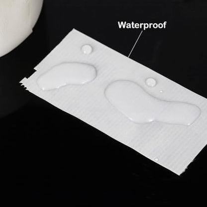 White Duct Tape - Heavy Duty Waterproof Tape 1.88 Inch Wide - Strong Adhesive, Extra Thickness, Tear by Hand - Great for Indoor & Outdoor Use, Moving Boxes, Repairs - 45 Ft - color: White