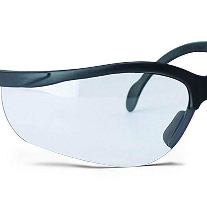 Walker's Sport High-Grade Polycarbonate Lenses Half Frame Soft Rubber Nose Piece Adjustable Safety Shooting Glasses - color: Clear, size: One Size