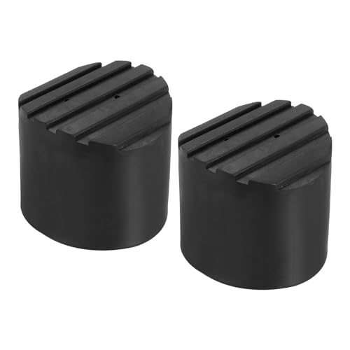 PATIKIL Ladder Non Slip Feet 2.5"/64mm, 2Pcs Rubber Round Foot Protective Mat Cushion Replacement for Telescopic Folding Extension Ladder Protection, Black - color: 64mm