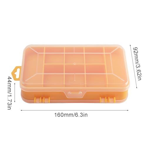 Screws Storage Box, 13-Compartment Double-Sided Storage Box, Portable Small Parts Screw Hardware Organizer, Multi Compartment Tool Boxes Storage Organiser Tray for Screws, Nuts, Bolts