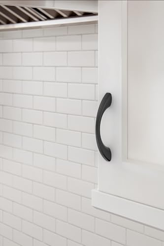 Amerock Vaile 3 inch (76mm) Center-to-Center Matte Black Cabinet Pull - 25 Pack - color: Matte Black, size: 3 inch (76mm) Center-to-Center, style: 25 Pack