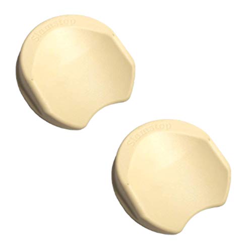 SlamStop Door Stopper Stops Slamming Doors by Wedging Door Open (2 Pack, Beige) - color: Beige, size: 2 Pack