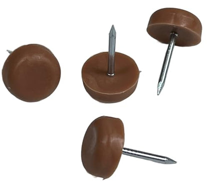 Nail On Furniture Glides/Flat Head/Chair Foot Glides in Brown Pack of 20/ Choose Your Size! (1”,3/4”,1/2”,5/8”,7/8”) by E.H.C (7/8" Diameter) - size: 7/8" diameter