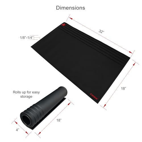 Tusk Workbench Mat 18” x 32” – Durable Black Vinyl Surface – Protective, Non-Slip, Easy-to-Clean Mat for Garage, Shop, Bench & Powersports Maintenance