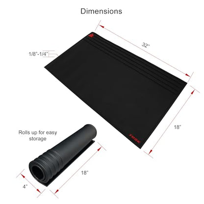 Tusk Workbench Mat 18” x 32” – Durable Black Vinyl Surface – Protective, Non-Slip, Easy-to-Clean Mat for Garage, Shop, Bench & Powersports Maintenance