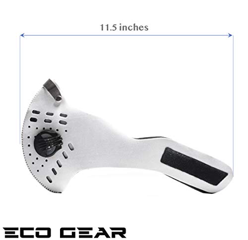 ECO-GEAR Anti Pollution Face Mask with Military Grade Protection | Anti Smoke, Exhaust Gas, Dust & Pollen - color: Off White-medium