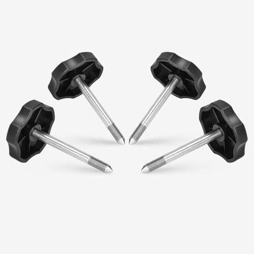 4 pcs Long Soft Top Door Surround Knob with Pin Compatible with for Jeep Wrangler TJ/JK 1997-2018 Soft Top Window Frame Knob Screws Bolts - size: Long 4 PCS
