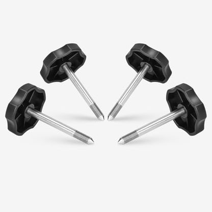 4 pcs Long Soft Top Door Surround Knob with Pin Compatible with for Jeep Wrangler TJ/JK 1997-2018 Soft Top Window Frame Knob Screws Bolts - size: Long 4 PCS