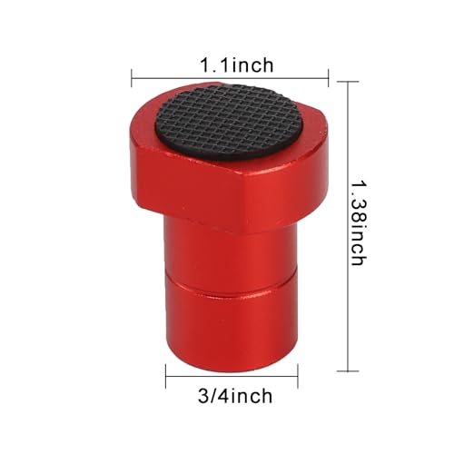 SOUJOY 6 Pack Bench Dogs, 3/4 inch Aluminum Alloy Bench Dog Stops with Non-Slip Pads, Woodworking Bench Dog Clamp for MFT Tables and DIY Projects, Red