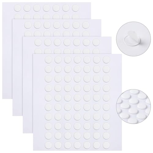 JANYUN 280 Pcs Double Sided Sticky Dots Stickers Removable Round Putty Clear Sticky Tack No Trace Sticky Putty Waterproof Small Stickers for Festival Decoration (6mm, Clear, 280) - size: 6mm Round 280pcs