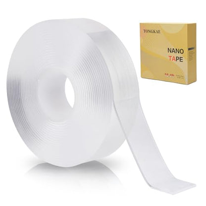 Oversized Double-Sided Tape Heavy Nano Tape, Heavy Double-Sided Wall Tape, Strong Wall Tape, Transparent Tape for pasting Carpet Posters and Photo Wall Decoration(16.4 Feet) - size: 16.4 Feet