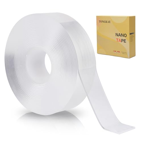 Oversized Double-Sided Tape Heavy Nano Tape, Heavy Double-Sided Wall Tape, Strong Wall Tape, Transparent Tape for pasting Carpet Posters and Photo Wall Decoration(16.4 Feet) - size: 16.4 Feet